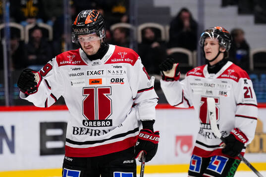 Örebros Patrik Karlkvist och Patrik Puistola jublar