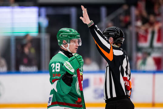 Rögles Anton Bengtsson och Domare Daniel Eriksson