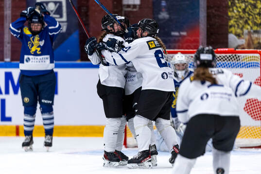 Västerbottens spelare jublar