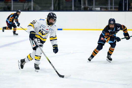 HV71s Tea Løkke Nyberg och Djurgårdens Linnea Adelbertson