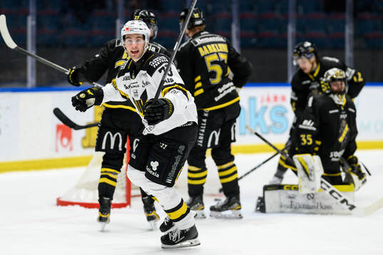 Västerås Anton Gradin jublar