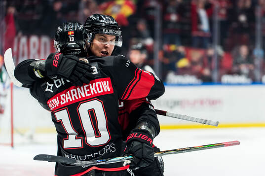 Malmö Redhawks Fredrik Händemark och William von Barnekow