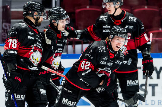 Malmö Redhawks Robin Salo jublar