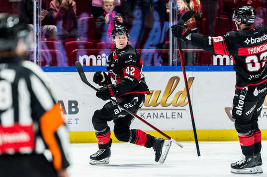Malmö Redhawks Robin Salo jublar