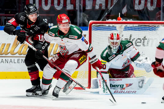 Malmö Redhawks William von Barnekow samt Modos Paul Ladue