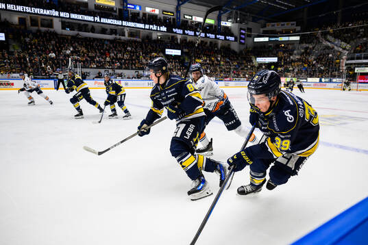HV71s Herman Träff, Jamiro Reber och Växjös Petter