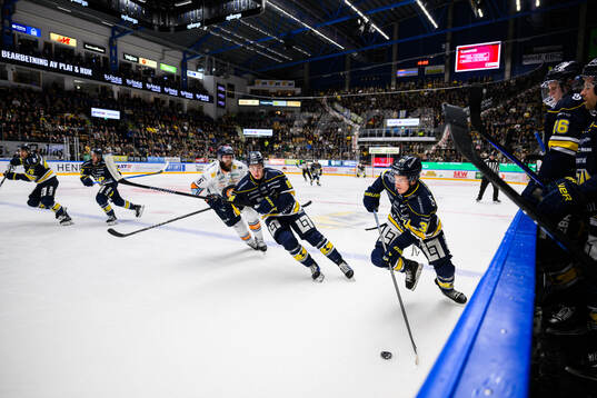 HV71s Herman Träff, Jamiro Reber och Växjös Petter