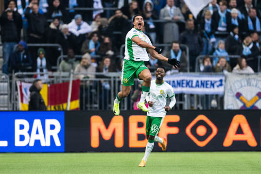 Hammarbys Jusef Erabi jublar
