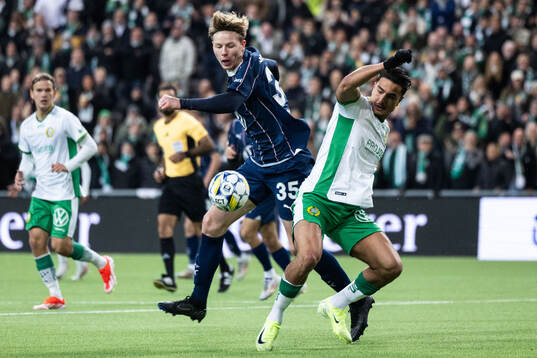 Malmö FFs Nils Zätterström och Hammarbys Jusef Erabi