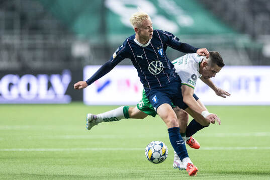 Malmö FFs Otto Rosengren och Hammarbys Oscar Johansson
