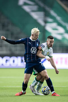 Malmö FFs Otto Rosengren och Hammarbys Oscar Johansson