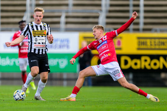 Landskronas Jesper Strid och Degerfors Elias Pihlström