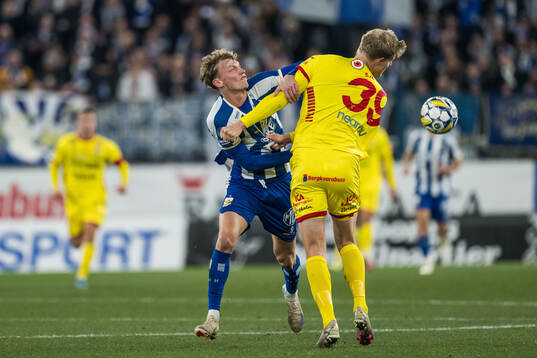 IFK Göteborgs Laurs Skjellerup och Kalmars Lars Saetra