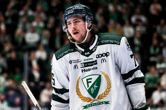 Färjestads Jeremy Salvas Groleau deppar