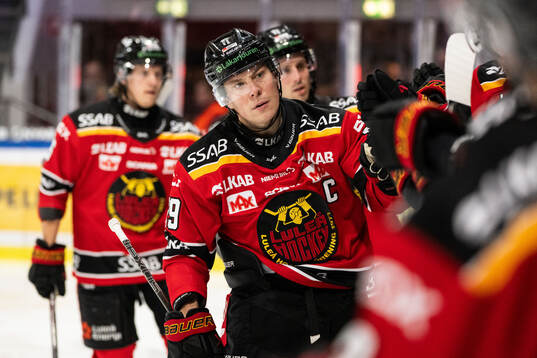Luleås Erik Gustafsson jublar