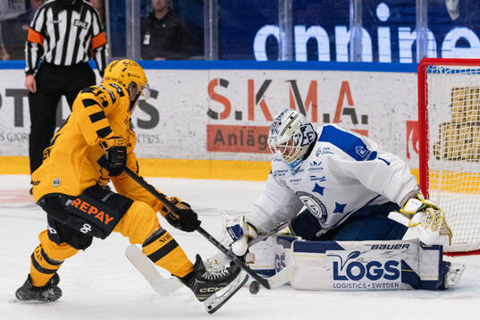 Skellefteås Valter Lindberg och Leksands målvakt Marcus