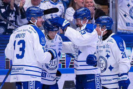 Leksands Joonas Lyytinen, Jon Knuts, Eddie Larsson och