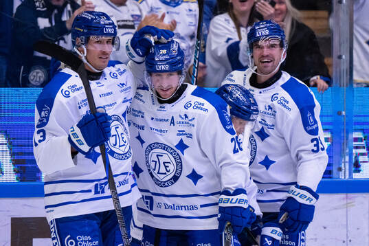 Leksands Joonas Lyytinen, Jon Knuts, Eddie Larsson och