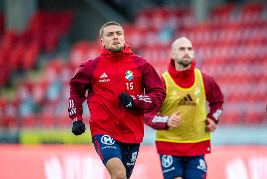 Östers IFs lagkapten Ivan Kricak och Sebastian Hedlund