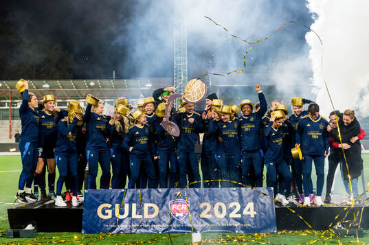 Rosengårds spelare jublar