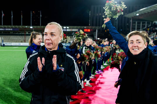 Rosengårds Caroline Seger och sportchef Therese Sjögran