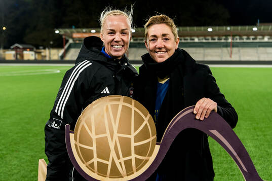 Rosengårds Caroline Seger och sportchef Therese Sjögran