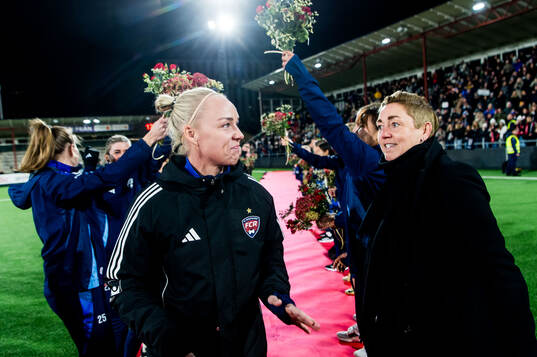 Rosengårds Caroline Seger och sportchef Therese Sjögran