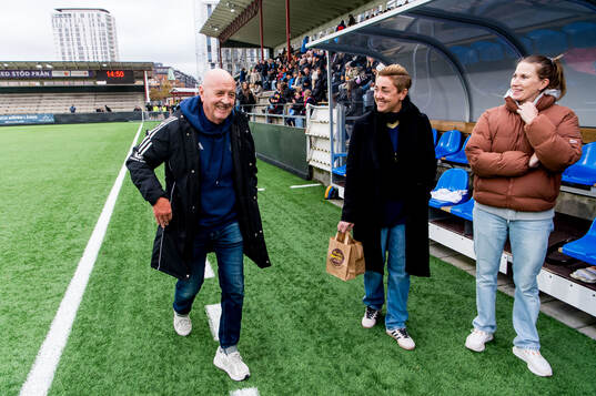 Rosengårds Erling Nilsson, sportchef Therese Sjögran och