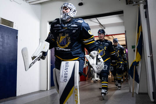 Södertäljes målvakt Frans Tuohimaa och Henrik Eriksson