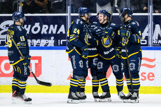 Södertäljes Egor Polin jublar