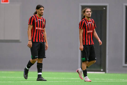 Brommapojkarnas David Isso och Leart Krasniqi