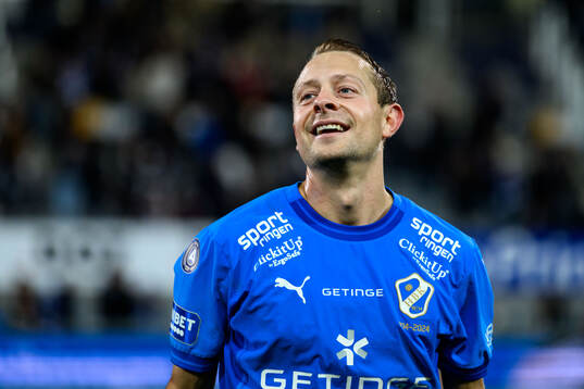 Halmstads Joel Allansson jublar