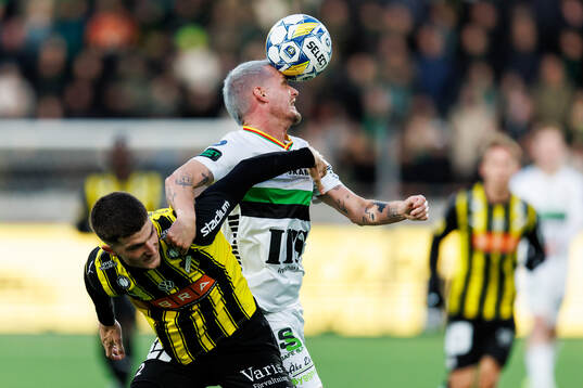 Häckens Nikola Zecevic och GAIS Jonas Lindberg