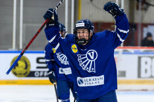 Västerbottens Oskar Öhrvall jublar
