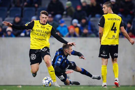 Mjällbys Elliot Stroud och Sirius Melker Heier
