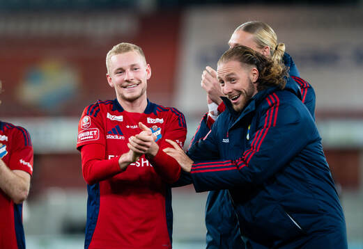 Östers IFs Adam Bergmark Wiberg jublar