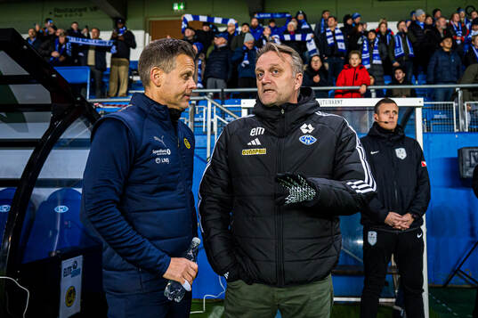 Erling Moe, head coach of Molde, and Kjetil Knutsen, head