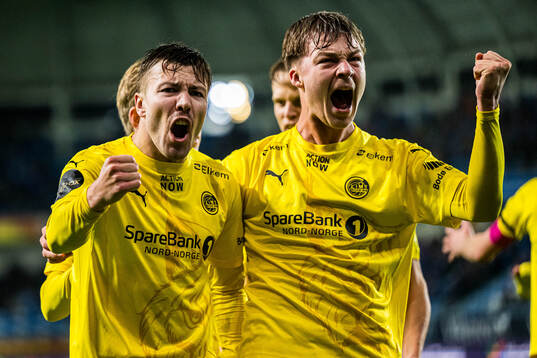 Fredrik André Bjørkan of Bodø/Glimt celebrates