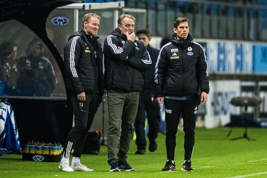 Erling Moe, head coach of Molde, and Trond Strande,
