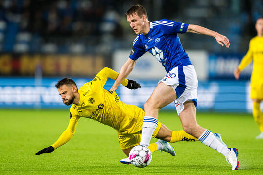 Philip Zinckernagel of Bodø/Glimt and Valdemar Lund Jensen
