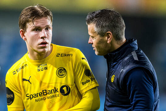 Jens Petter Hauge and Kjetil Knutsen, head coach of