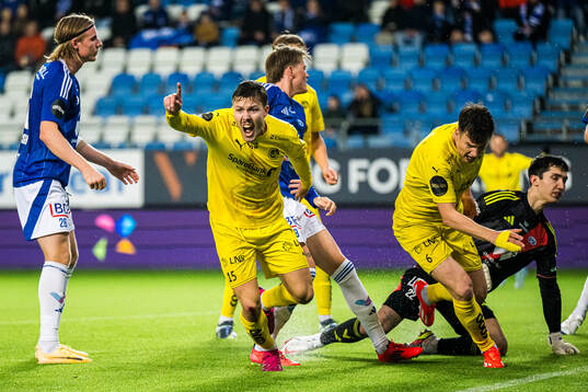 Fredrik André Bjørkan of Bodø/Glimt celebrates