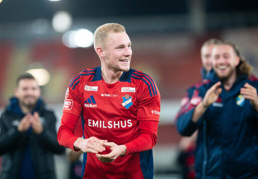 Östers IFs Adam Bergmark Wiberg jublar