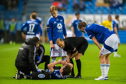 Casper Øyvann of Molde with an injury