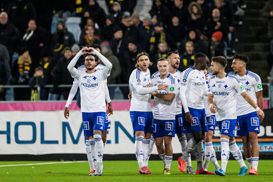 IFK Norrköpings David Moberg Karlsson jublar med