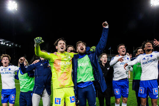 IFK Norrköpings målvakt David Mitov Nilsson och Tim Prica