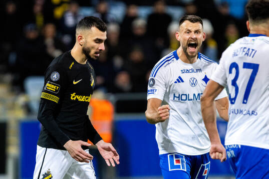 AIKs Ioannis Pittas deppar och IFK Norrköpings Max Watson