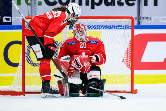 Goalkeeper Andrea Brändli of Switzerland looks dejected