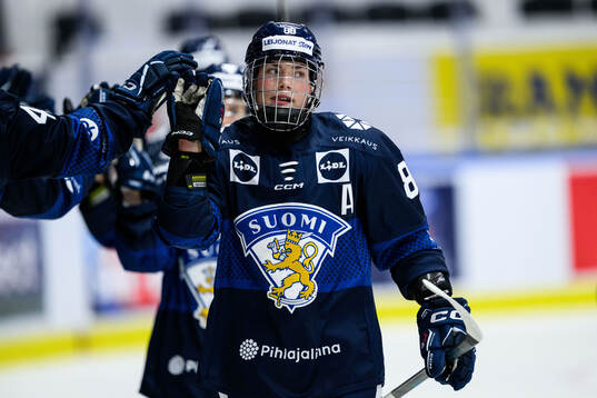 Ronja Savolainen of Finland celebrates