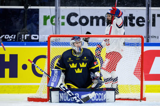 Goalkeeper Ebba Svensson Träff of Sweden looks dejected